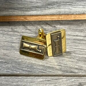 Vintage Unbranded Cufflinks Mens OS Gold Mortar and Pestle Pharmacy Apothecary